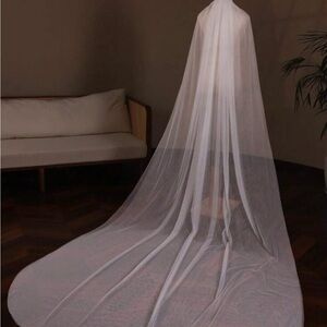 Double Layer White Bride Cathedral Veil
